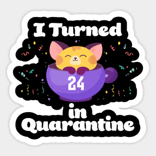 I Turned 24 In Quarantine Sticker